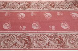 Ткань лен жаккард 50 см арт. 1389-4 (бордо)